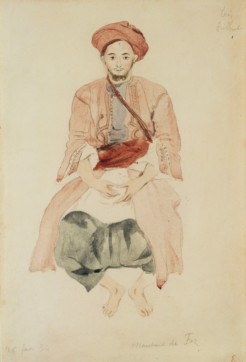 Fez का व्यापारी, c.1832 द्वारा फर्डिनेंड विक्टर यूजीन डेलाक्रोइक्स