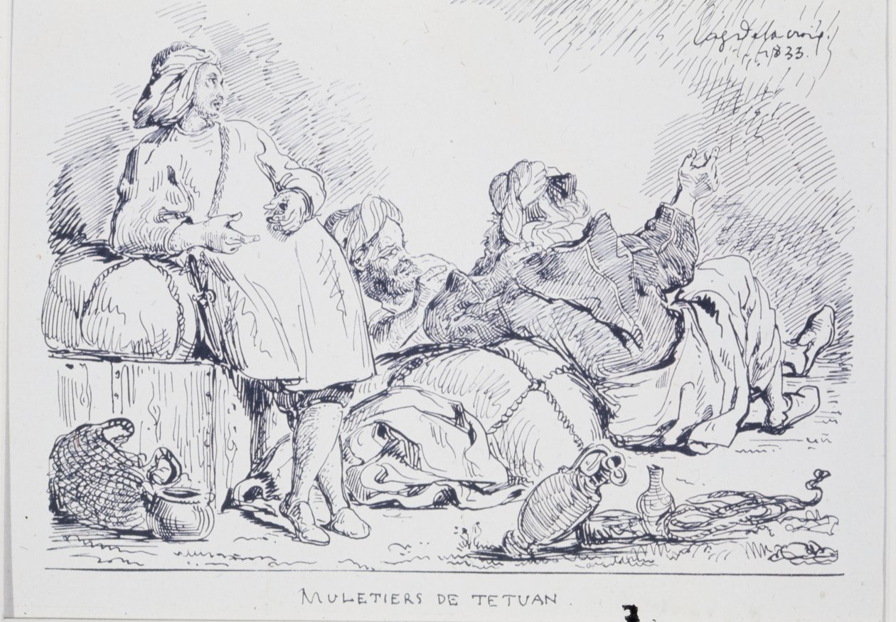 टेटुआन से खच्चर-चालक, 1833 द्वारा फर्डिनेंड विक्टर यूजीन डेलाक्रोइक्स