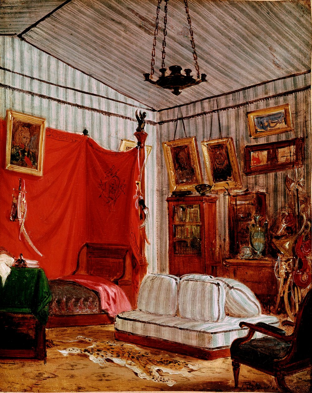 दो पोर्ट्रेट के साथ इंटरियर के लिए अध्ययन (पेंटिंग, c.1834) द्वारा फर्डिनेंड विक्टर यूजीन डेलाक्रोइक्स