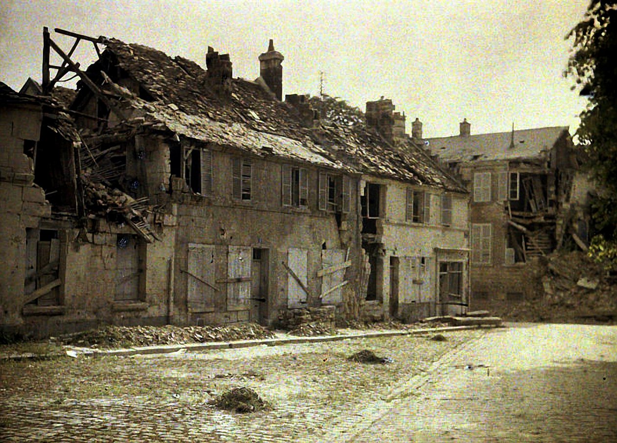 खंडहर, Soissons, Aisne, फ्रांस, 1917 (ऑटोक्रोम) द्वारा फर्नांड क्विल