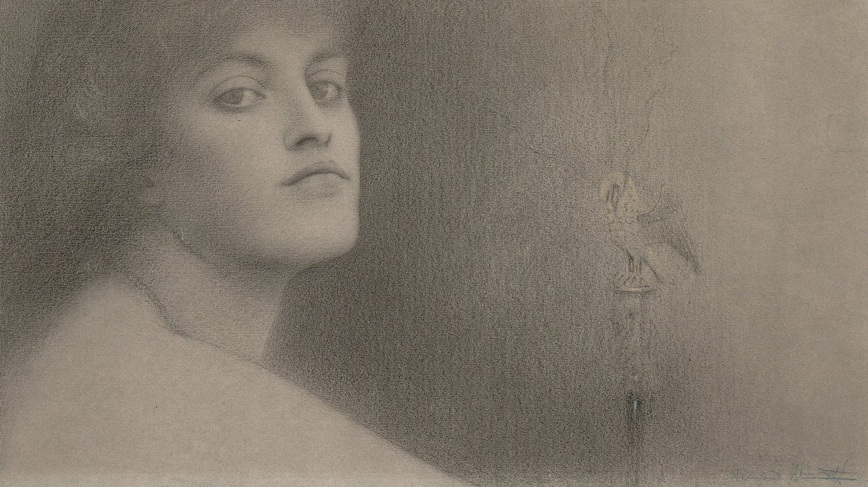 लॉफ्रैंड के लिए अध्ययन (भेंट), 1891 द्वारा फर्नांड खनोफ