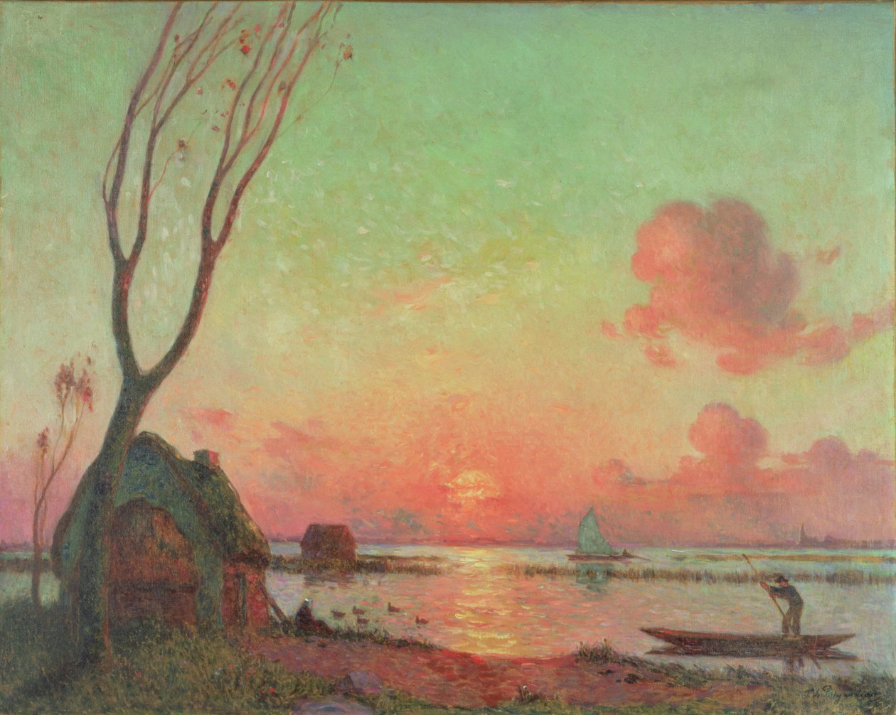 ग्रांड ब्रेरे में सूर्यास्त, c.1910 द्वारा फर्नांड लोयेन डू पुइगौडेउ