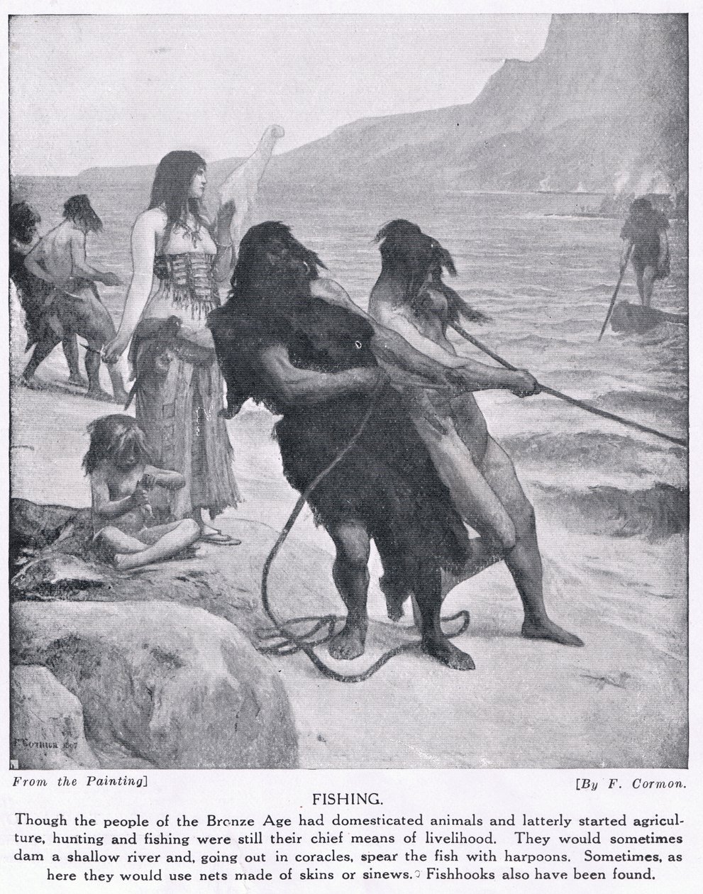 मत्स्य पालन, &39;हचिन्सन हिस्ट्री ऑफ़ द नेशंस&39;, c.1910 से चित्रण द्वारा फर्नांड कोरमन