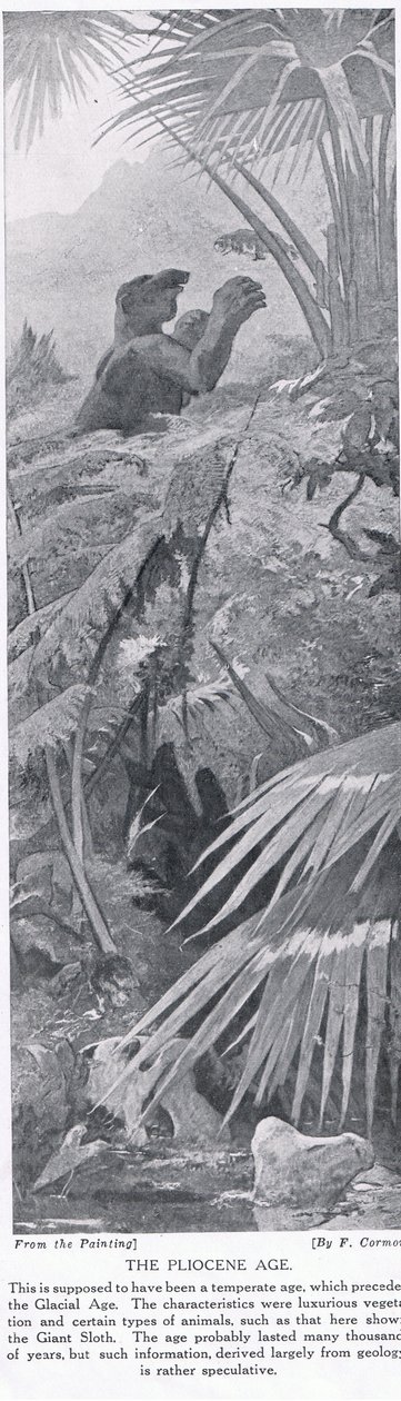 प्लियोसीन युग, &39;हचिन्सन हिस्ट्री ऑफ द नेशंस&39;, c.1910 से चित्रण द्वारा फर्नांड कोरमन