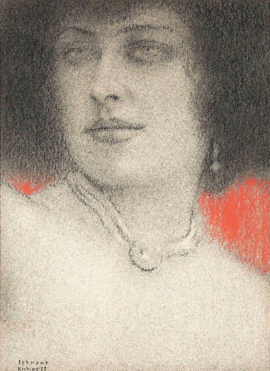 स्त्री का अध्ययन, c.1914 द्वारा फर्नांड खनोफ