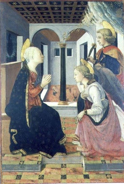 सेंट जूलियन के साथ घोषणा (पैनल) द्वारा Filippo (कार्यशाला) Lippi