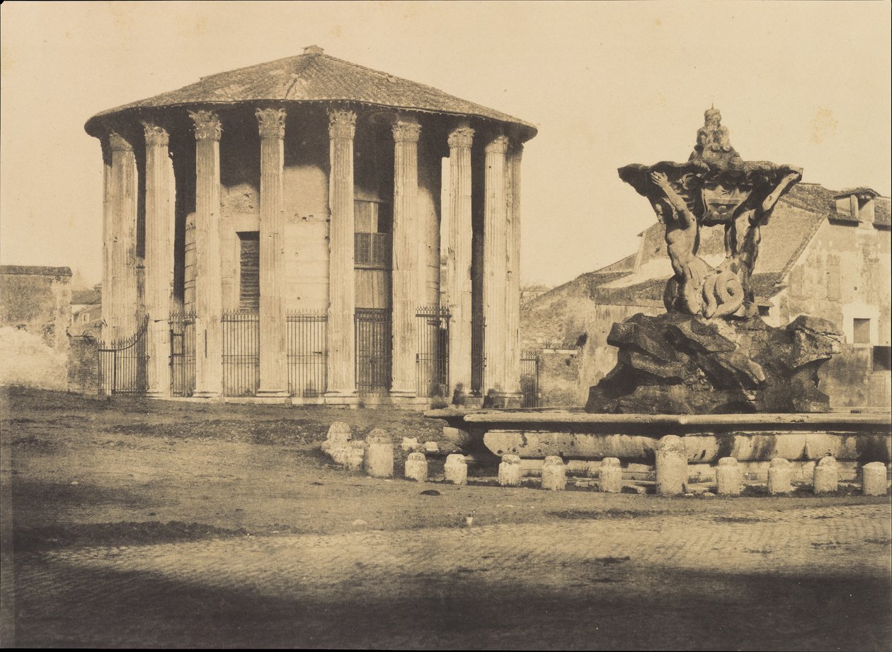 वेस्टा और फाउंटेन का मंदिर, पियाज़ा बोक्का डेला वेरिटा, सीए। 1855. द्वारा फ़िरमिन यूजीन ले डिएन।