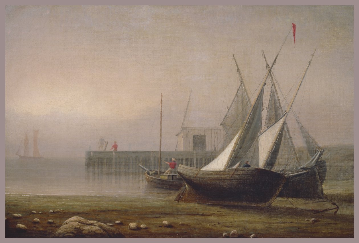 कम ज्वार पर मछली पकड़ने की नाव, c.1850s द्वारा फिट्ज हेनरी लेन
