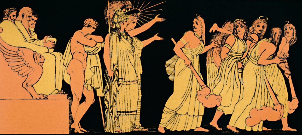 द फेरीज़ डिपार्टिंग, 1880 द्वारा Flaxman
