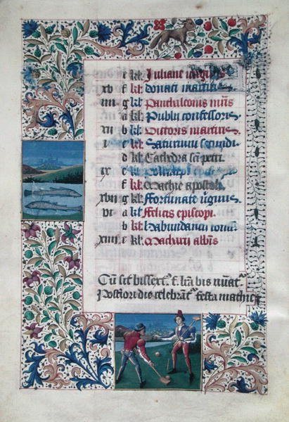 V 25-3 fol.2v फरवरी का महीना द्वारा फ्लेमिश स्कूल