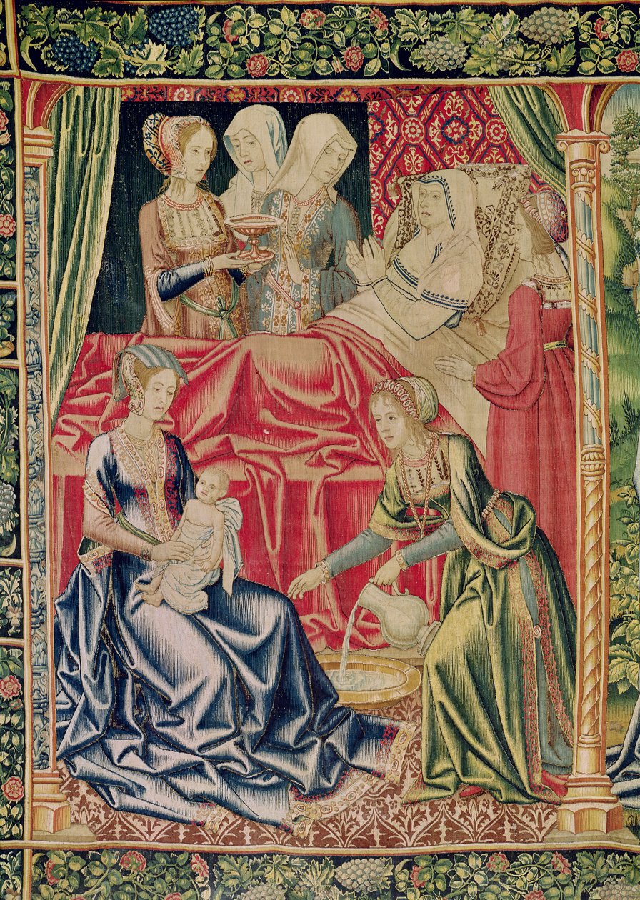द बर्थ ऑफ द वर्जिन, ब्रसेल्स वर्कशॉप, c.1510 द्वारा फ्लेमिश स्कूल