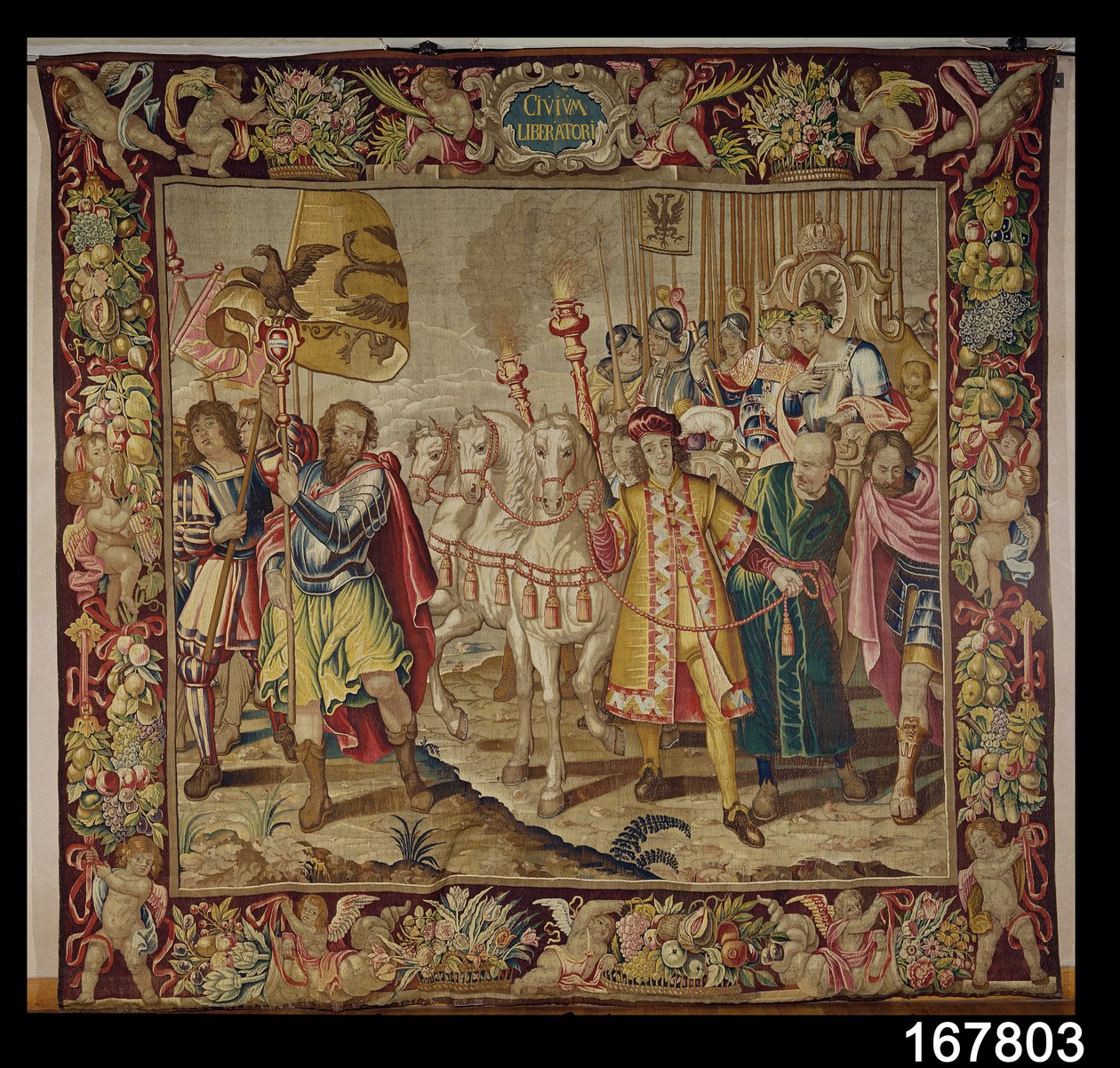 चार्ल्स द क्विंट के टेपेस्ट्री से चार्ल्स वी (1500-58) की विजय, c.1630-40 द्वारा फ्लेमिश स्कूल