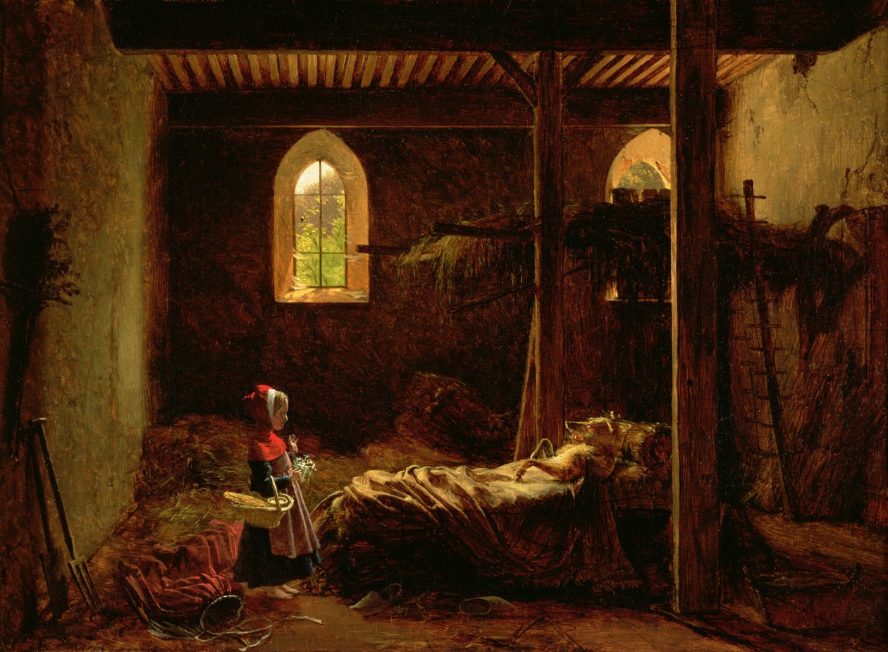 लिटिल रेड राइडिंग हूड, c.1820 द्वारा फ्लेरी फ्रांस्वा रिचर्ड