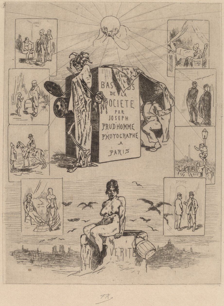 फ्रंटिसपीस: द ड्रेग्स ऑफ सोसाइटी लेस बेस-फोंड्स डे ला सोसाइटी, 1864। द्वारा फेलिसियन रोप्स