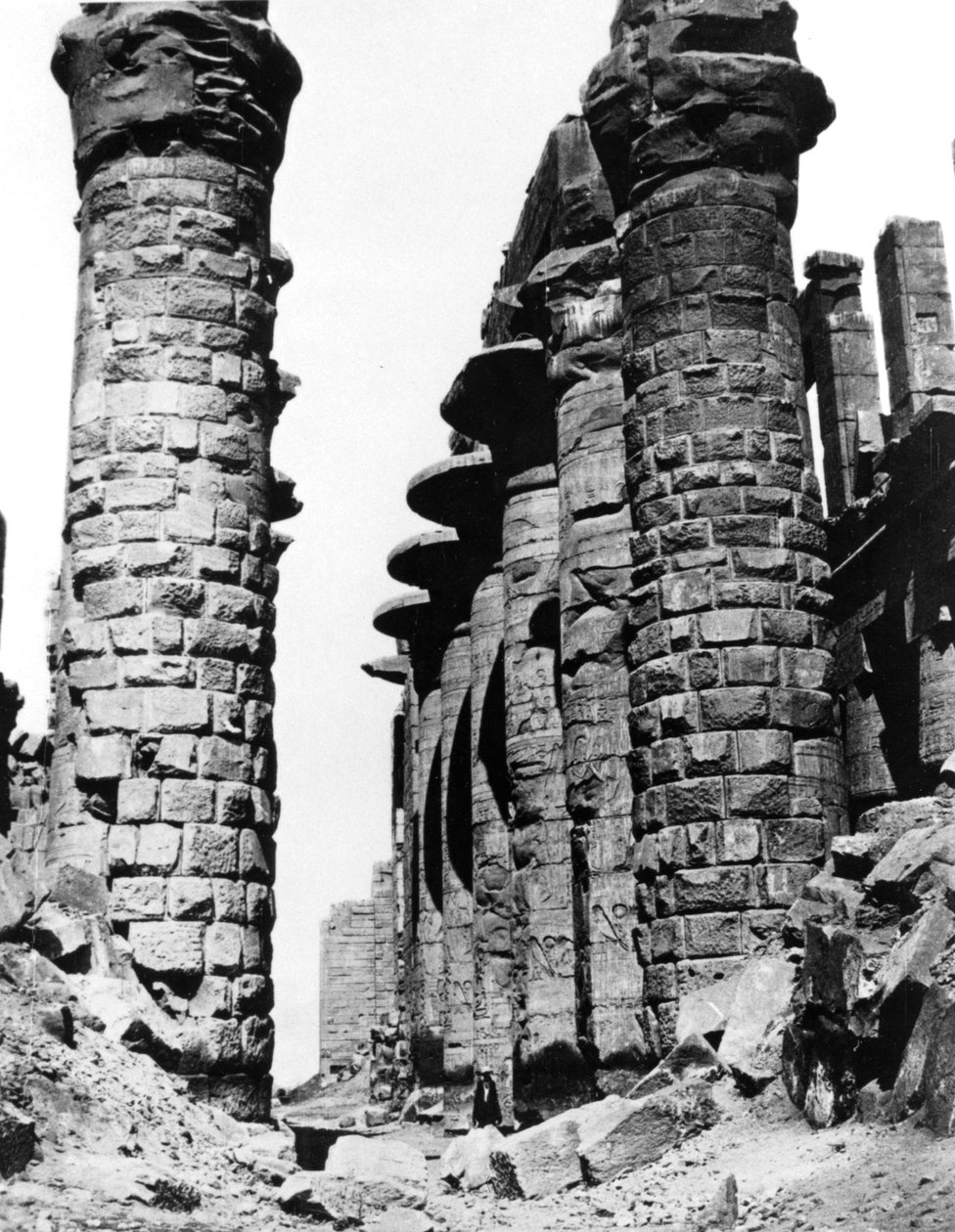 कोलोनेड, हाइपोस्टाइल हॉल, मिस्र, 1878 द्वारा फेलिक्स बोनफिल्स