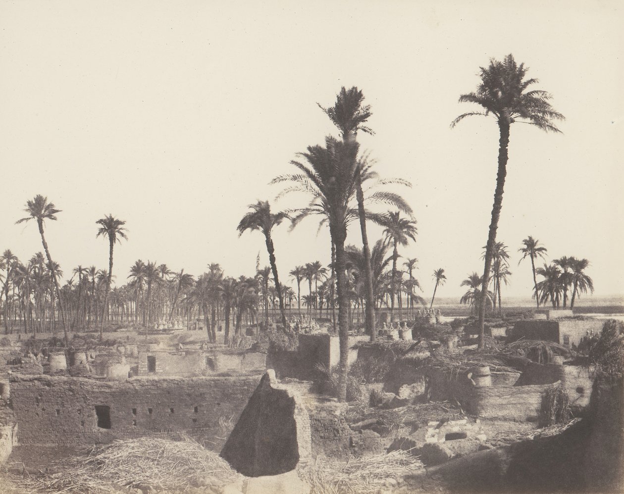 अबाज़ीज़, इंटीरियर ऑफ़ एन अरब विलेज, 1851-52, 1853-54 छपा। द्वारा फेलिक्स टाइनार्ड