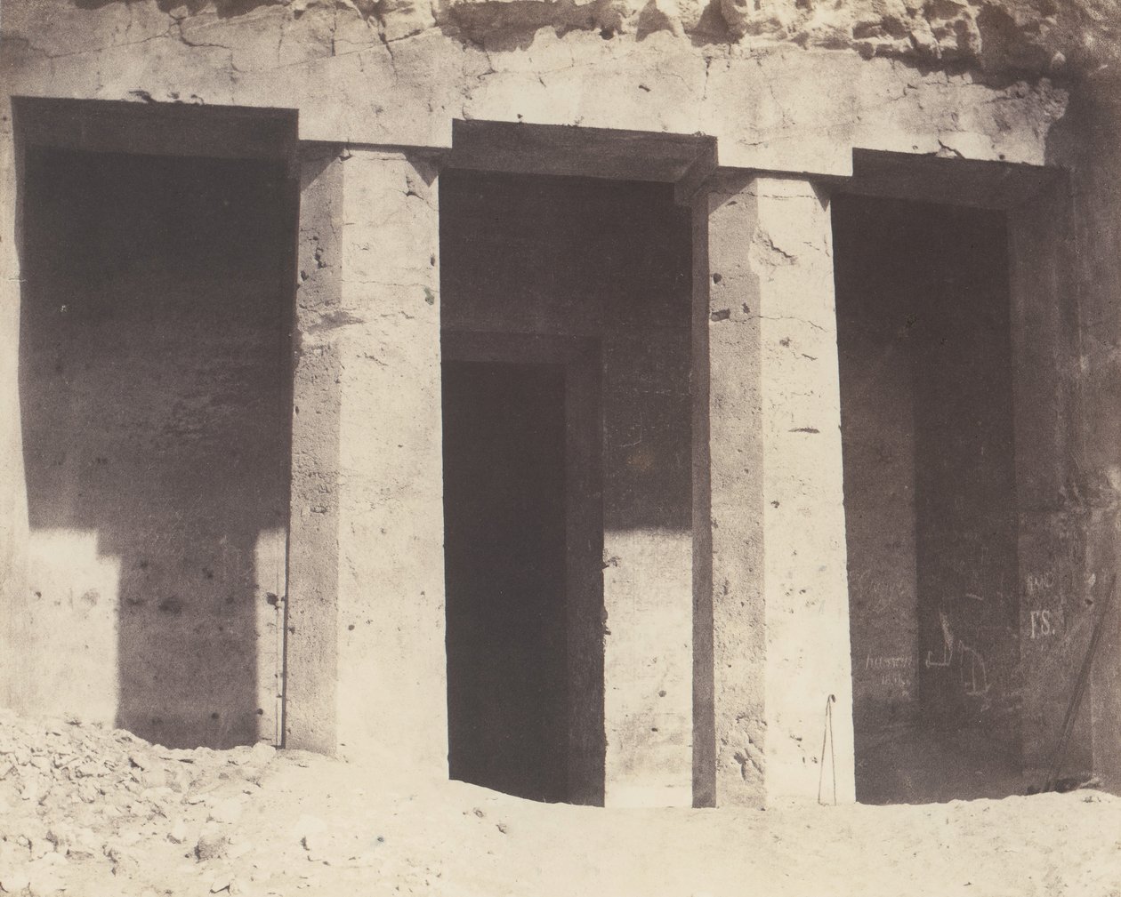 बेनी-हासन, हाइपोगियन आर्किटेक्चर - अमोनी का मकबरा, 1851-52, 1853-54 मुद्रित। द्वारा फेलिक्स टाइनार्ड