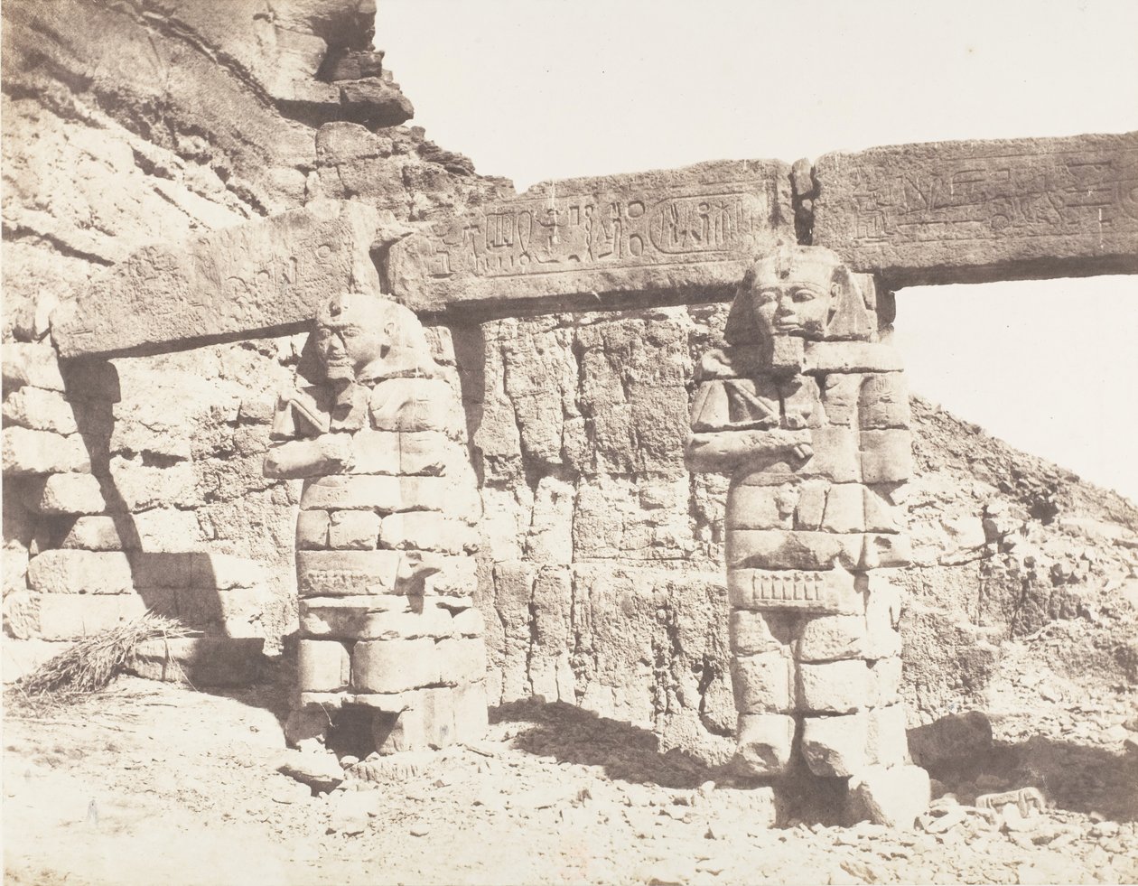 Djerf-Hocein Tutzis, Hemi-Spéos, Colossi of the Outer Party, 1851-52, मुद्रित 1853-54। द्वारा फेलिक्स टाइनार्ड