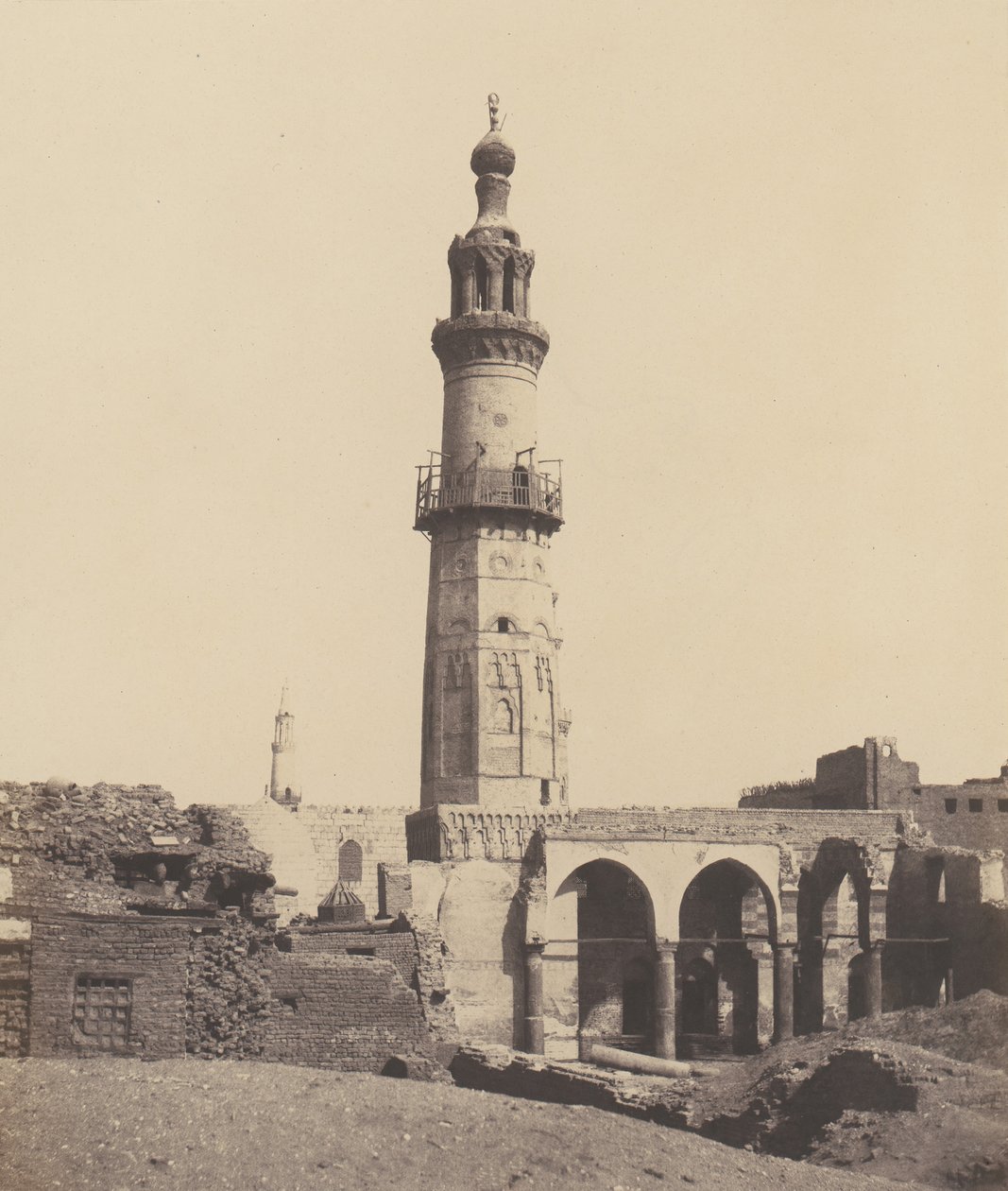 जिरदजेह, मस्जिद इन रूइन्स ऑन द एज ऑफ द नाइल, 1851-52, 1853-54 मुद्रित। द्वारा फेलिक्स टाइनार्ड