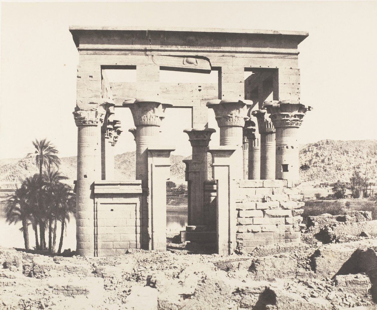 फ़िलेह फ़िले का द्वीप, पूर्व से निर्माण - पश्चिमी पहलू - पी का दृश्य ..., 1851-52, 1853-54 मुद्रित। द्वारा फेलिक्स टाइनार्ड