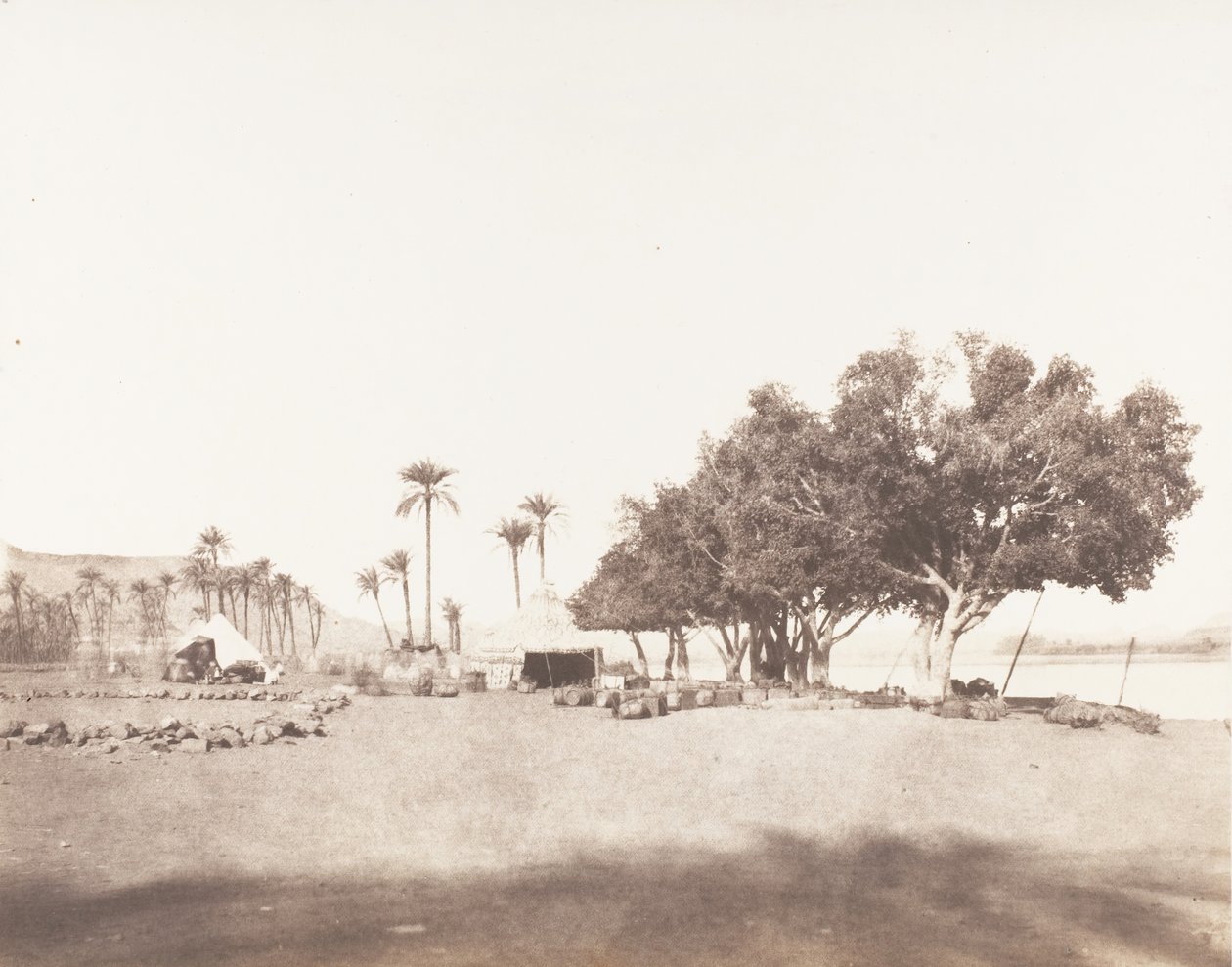 कोरोस्को, सिकोमोरेस एंड कैंपमेंट ऑफ ए कारवां फॉर द सेनार, 1851-52, 1853-54 में छपा। द्वारा फेलिक्स टाइनार्ड