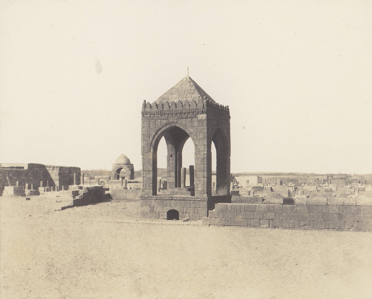काहिरा, मामलुक्स का कब्रिस्तान, 1851-52, 1853-54 मुद्रित। द्वारा फेलिक्स टाइनार्ड
