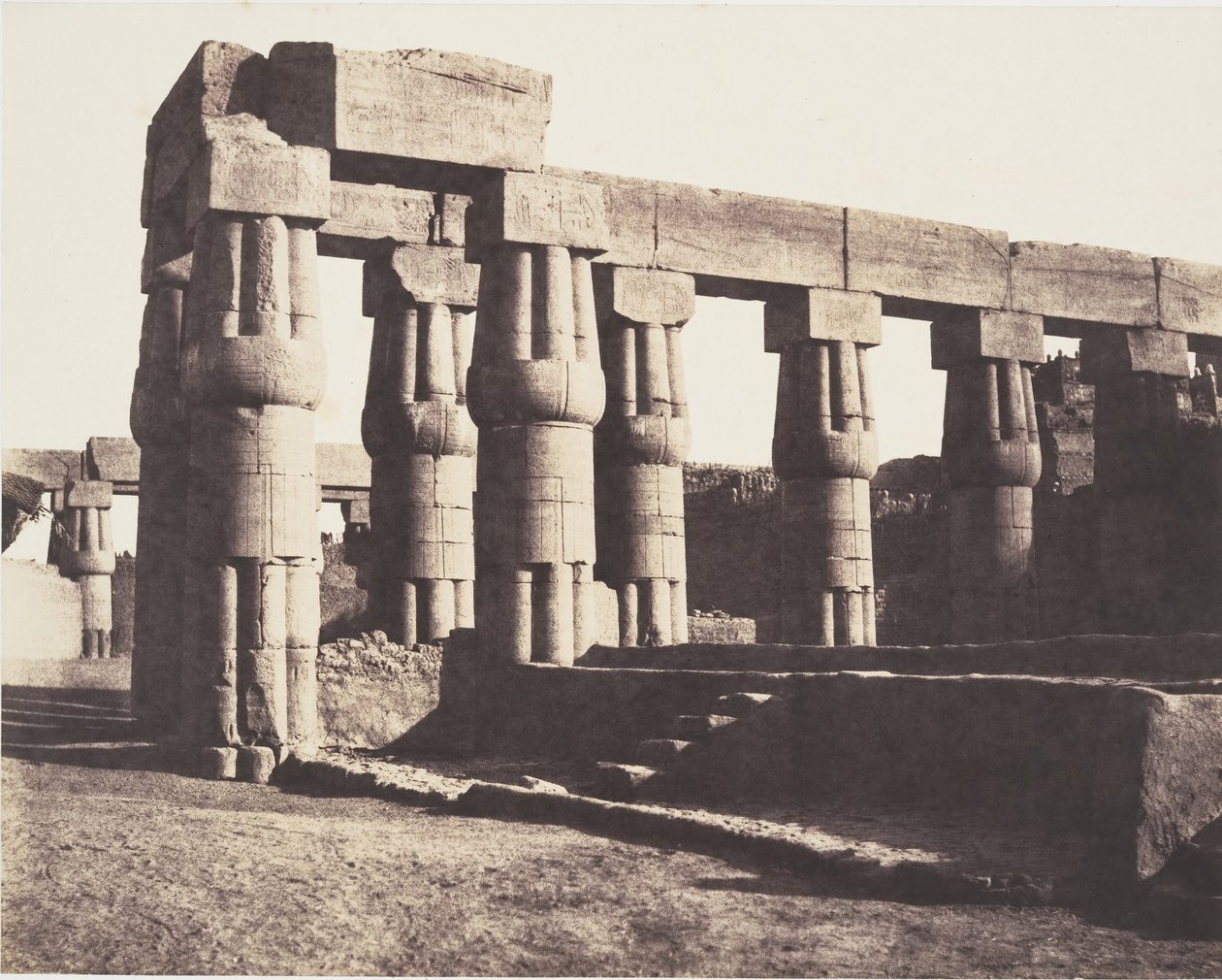 लौक्सर थेब्स, बाद में निर्माण - गैलरी - समानताएं, 1851-52। द्वारा फेलिक्स टाइनार्ड