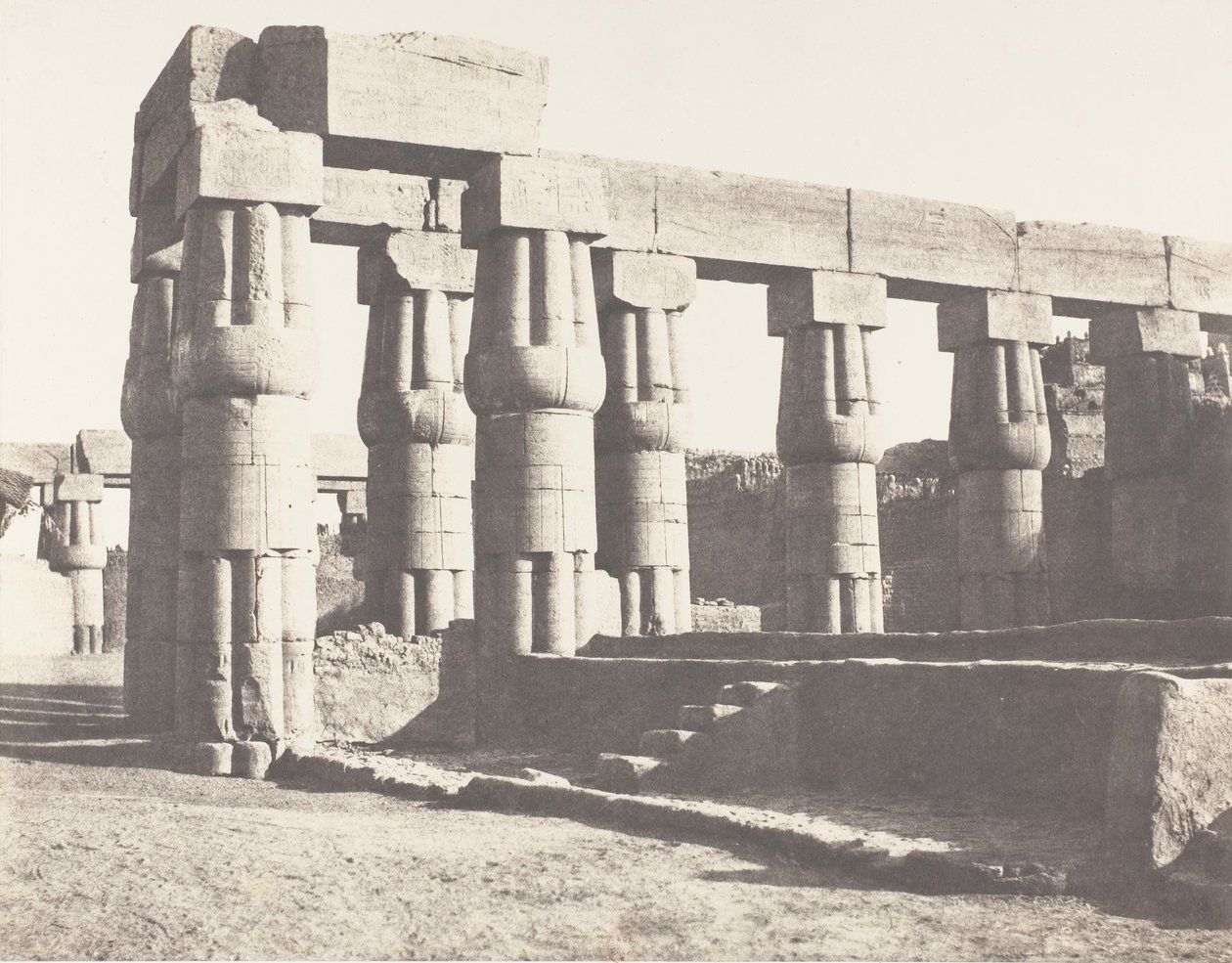 लौक्सर थेब्स, बाद में निर्माण - समानांतर गैलरी, 1851-52, 1853-54 मुद्रित। द्वारा फेलिक्स टाइनार्ड