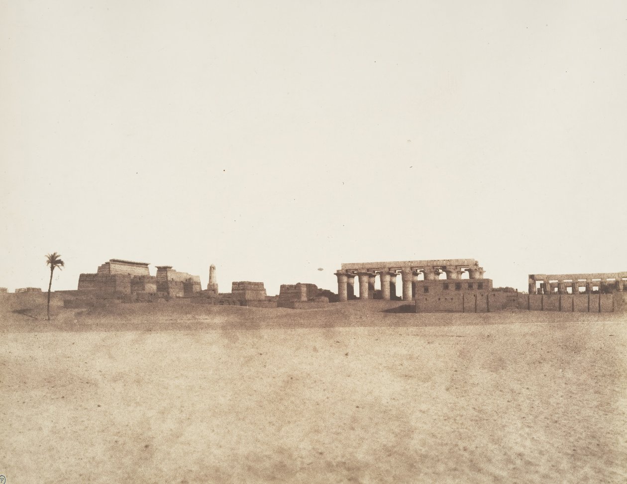 लोक्सोर थेब्स, खंडहरों का सामान्य दृश्य, 1851-52। द्वारा फेलिक्स टाइनार्ड