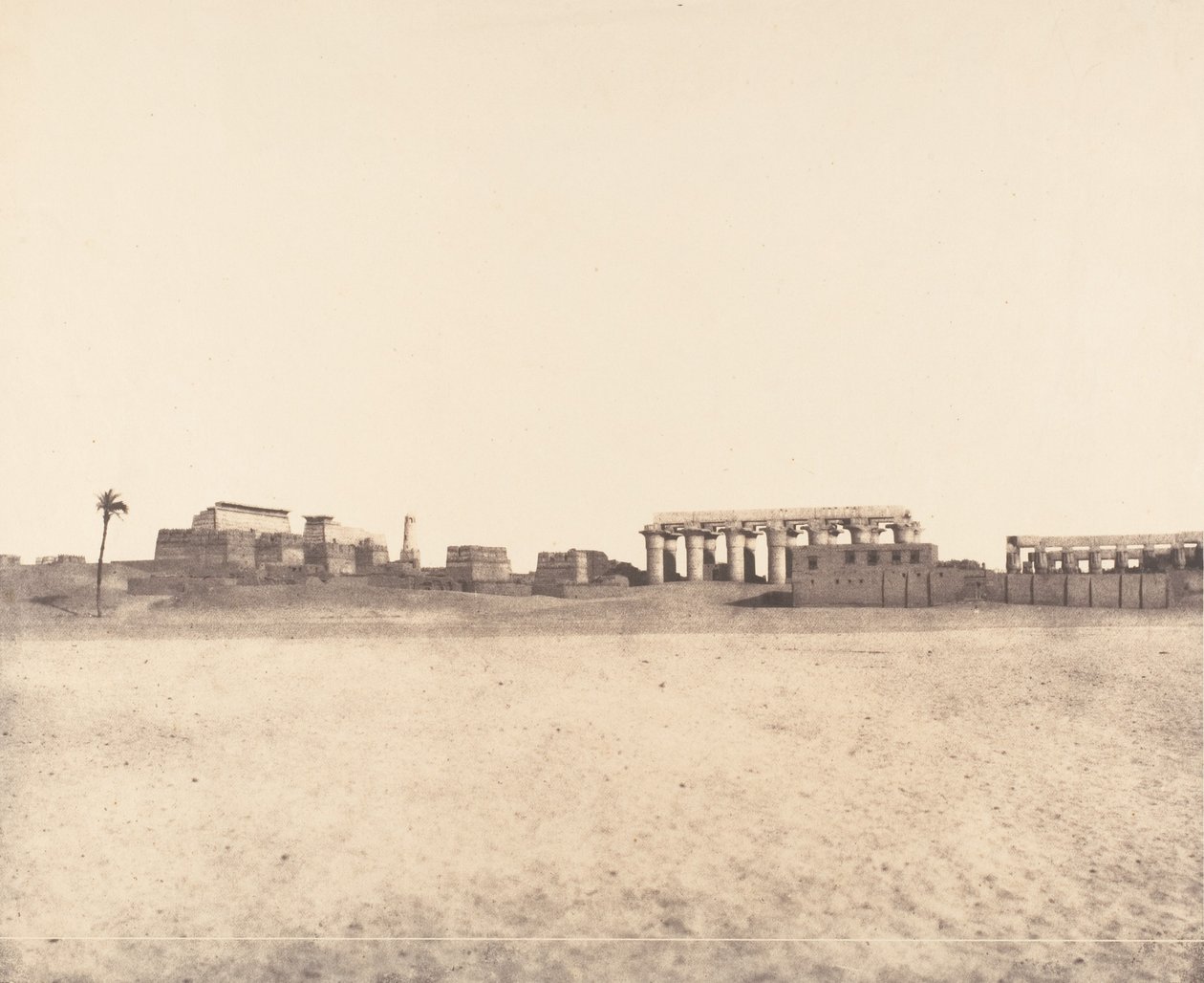 लोक्सोर थेब्स, खंडहरों का सामान्य दृश्य, 1851-52। द्वारा फेलिक्स टाइनार्ड