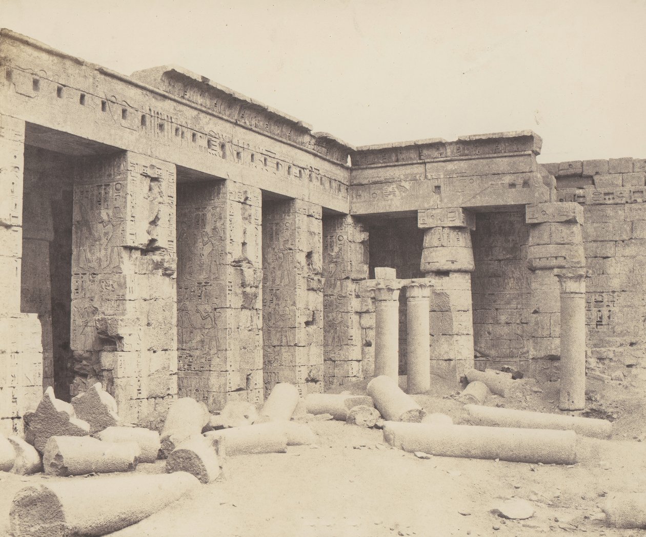 मेडिनेट-अबू थेब्स। बाद में निर्माण - दूसरा न्यायालय, 1851-52, 1853-54 मुद्रित। द्वारा फेलिक्स टाइनार्ड