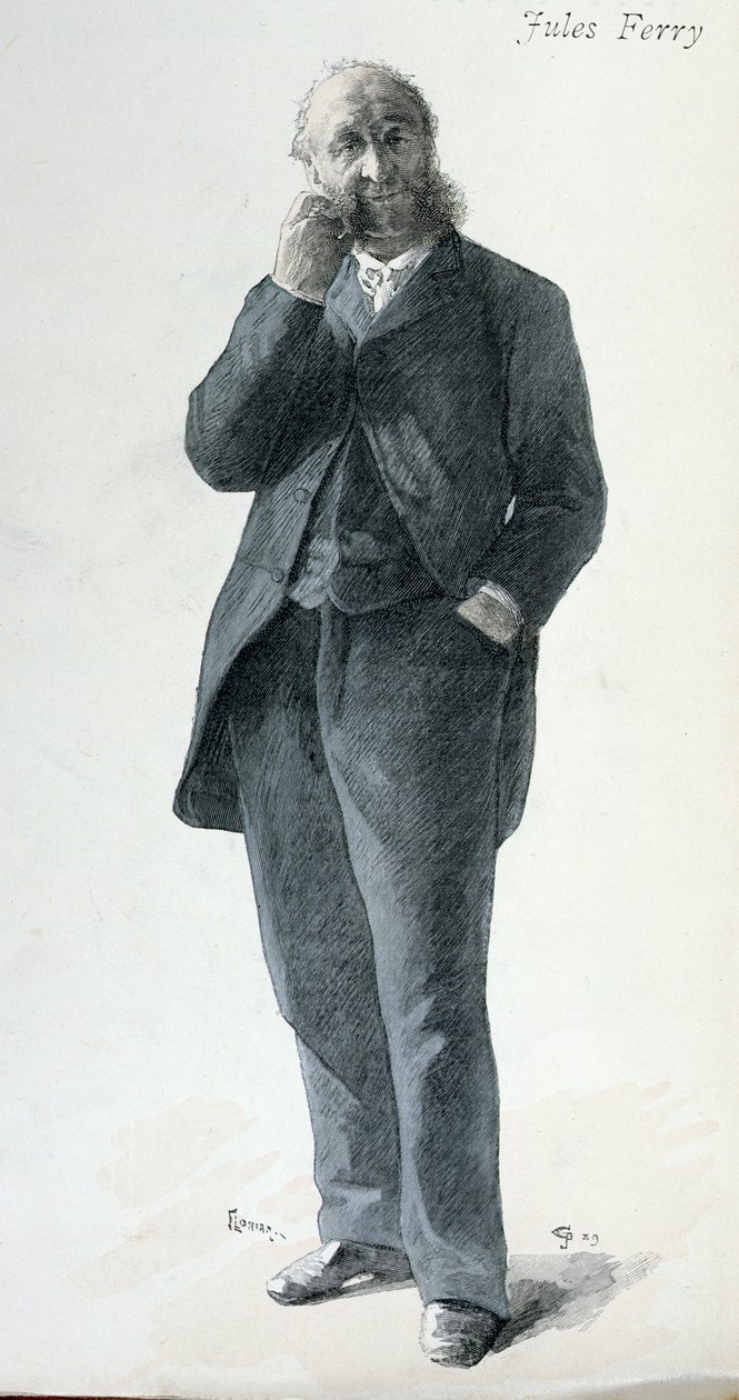 जूल्स फेरी (1832-93), &39;ला रिव्यू इलस्ट्ररी&39;, 15 अक्टूबर 1889 से चित्रण को कवर करते हैं द्वारा फ्लोरियन