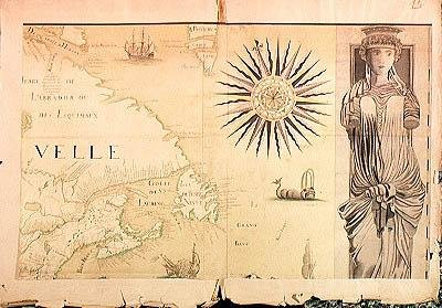 न्यू फ्रांस का नक्शा (कनाडा) 1699 (187069 को भी देखें) द्वारा Fonville Fonville
