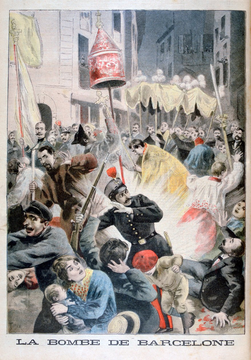1896 में बार्सिलोना में एक बम द्वारा Fortuné Méaulle