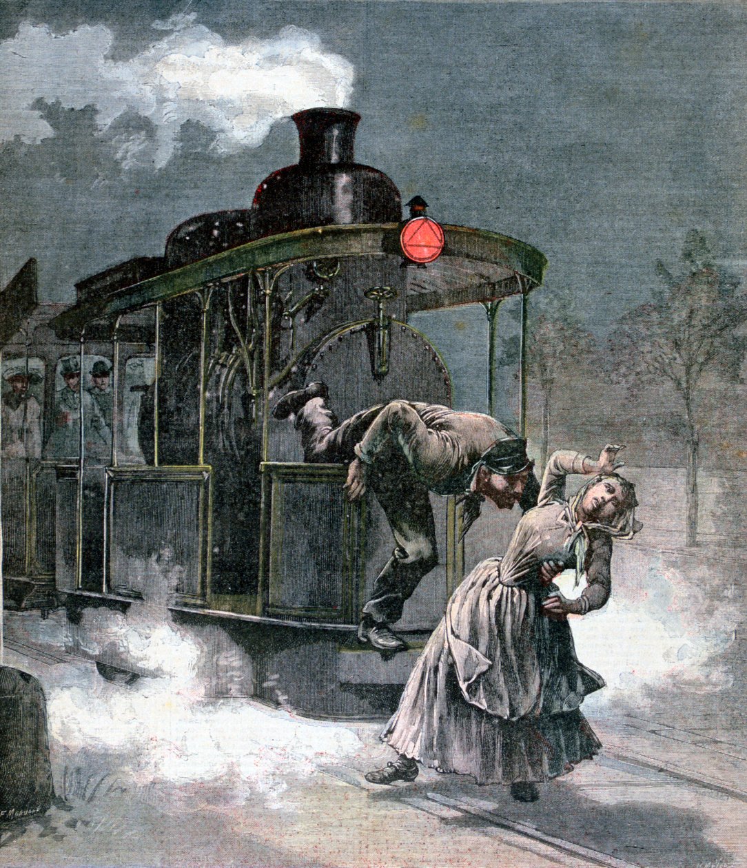 फ्रांस, 1891 में मार्ली-ले-रो रेल लाइन पर दुर्घटना द्वारा Fortuné Méaulle