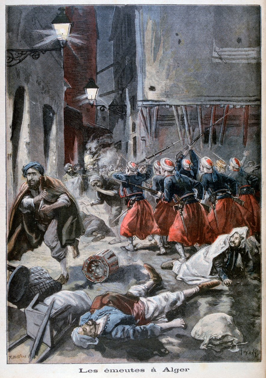 अल्जीयर्स में यहूदी विरोधी दंगे, 1898। द्वारा Fortuné Méaulle