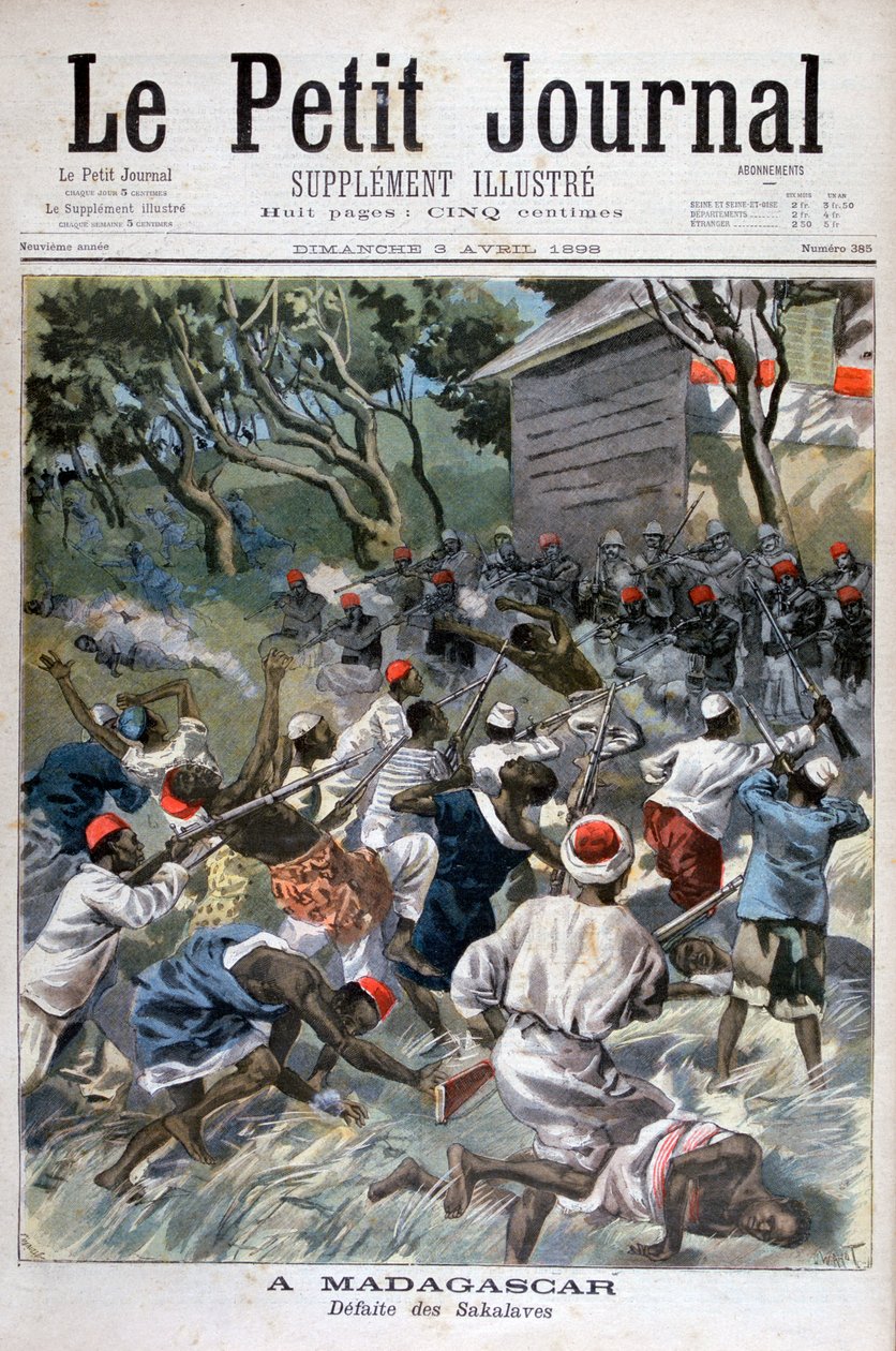 1898 में सकलावा, मेडागास्कर की हार द्वारा Fortuné Méaulle