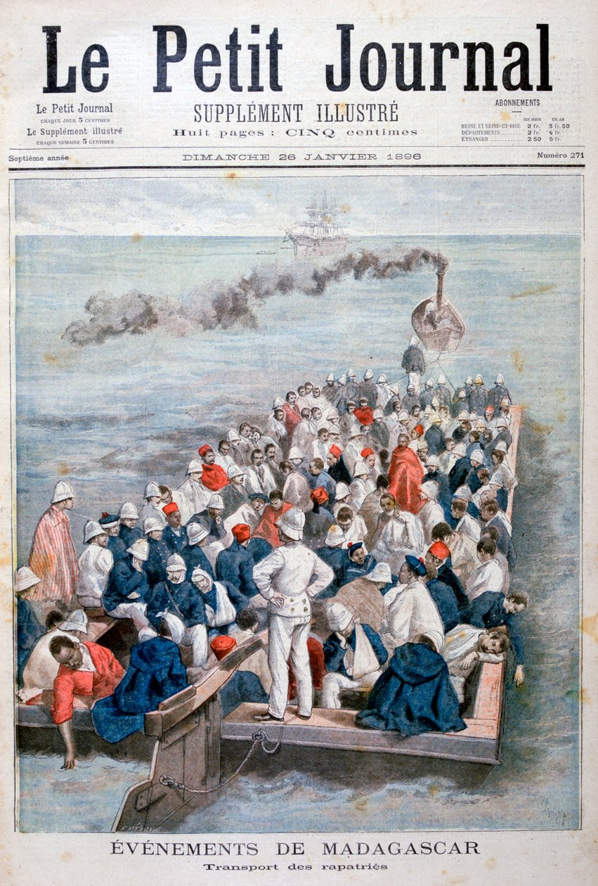 मेडागास्कर में घटनाएँ: 1896 में फ्रांसीसी सैनिकों का प्रत्यावर्तन द्वारा Fortuné Méaulle