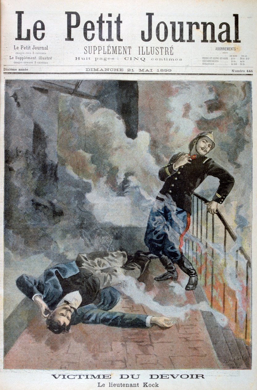 लेफ्टिनेंट कोक, अपनी ड्यूटी का शिकार, 1899 द्वारा Fortuné Méaulle