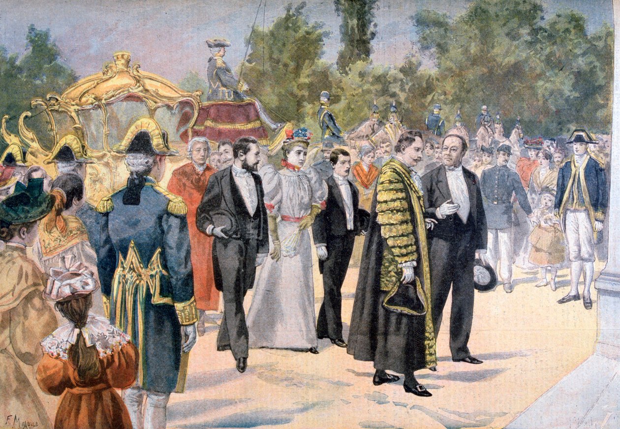 लंदन के लॉर्ड मेयर ने 1895 में फ्रांस के बोर्डो शहर का दौरा किया द्वारा Fortuné Méaulle