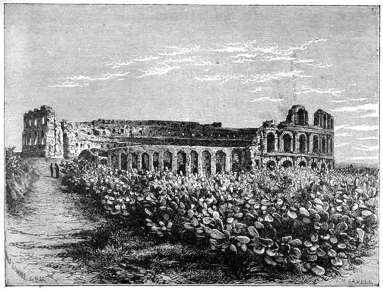 एल जेमम का एम्फीथिएटर, c1890। द्वारा Fortuné Méaulle