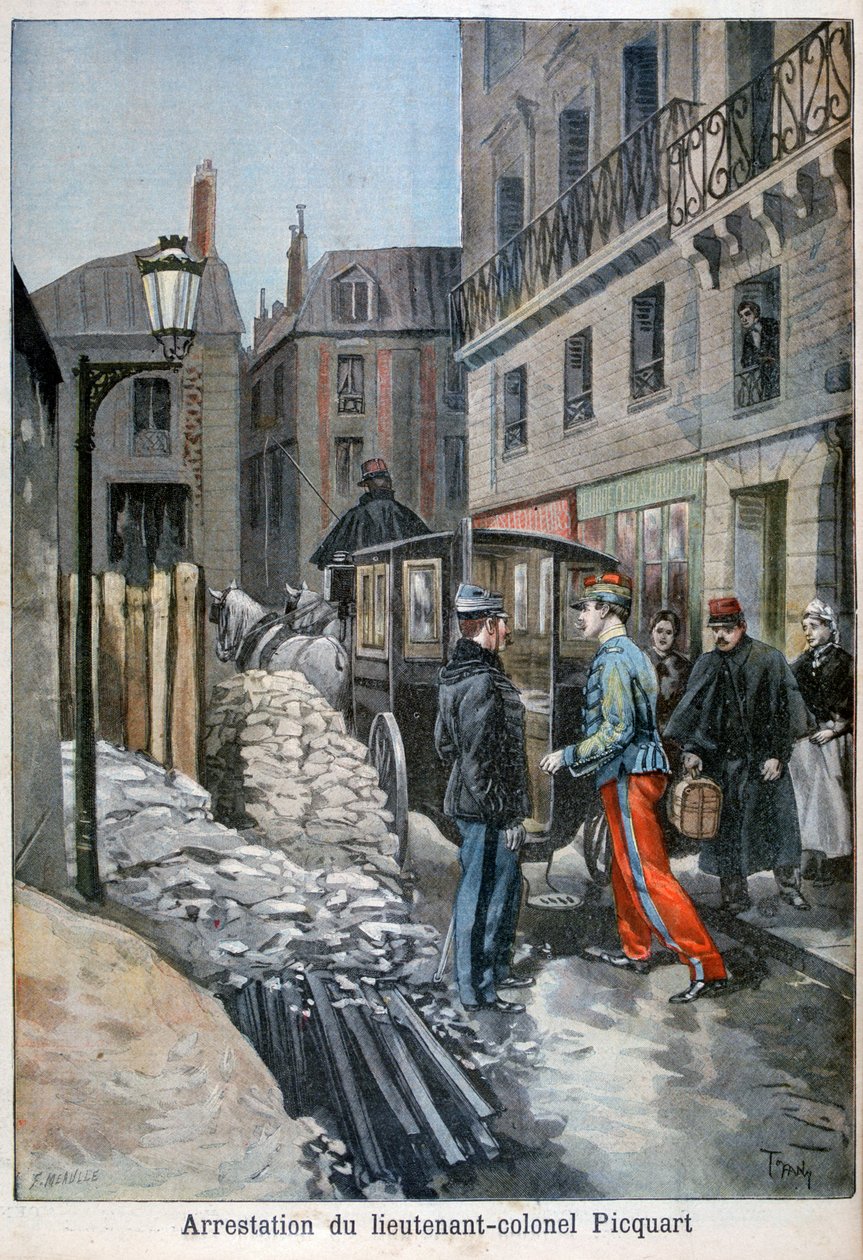 लेफ्टिनेंट-कर्नल पिकक्वार्ट की गिरफ्तारी, 1898 द्वारा Fortuné Méaulle