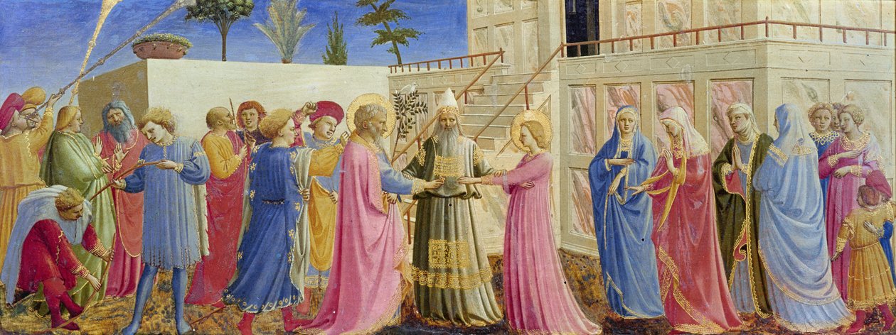 वर्जिन की शादी, c.1435 (पैनल पर तापमान) द्वारा फ्रा एंजेलिको