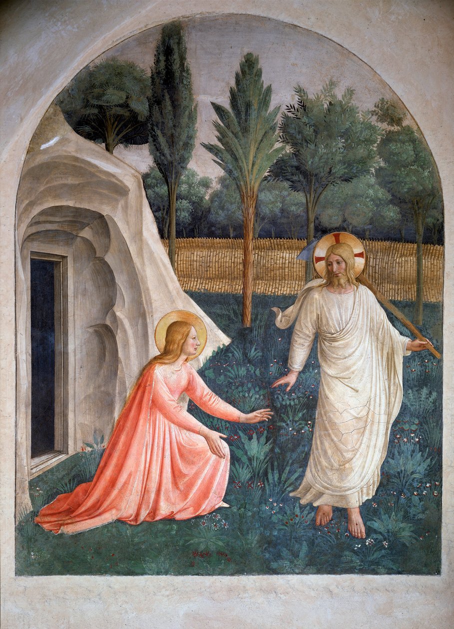नोली मी टेंजेरे सेंट मैरी मेडेलीन एंड द राइज क्राइस्ट (माली) (फ्रेस्को, c.1438-1446) द्वारा फ्रा एंजेलिको