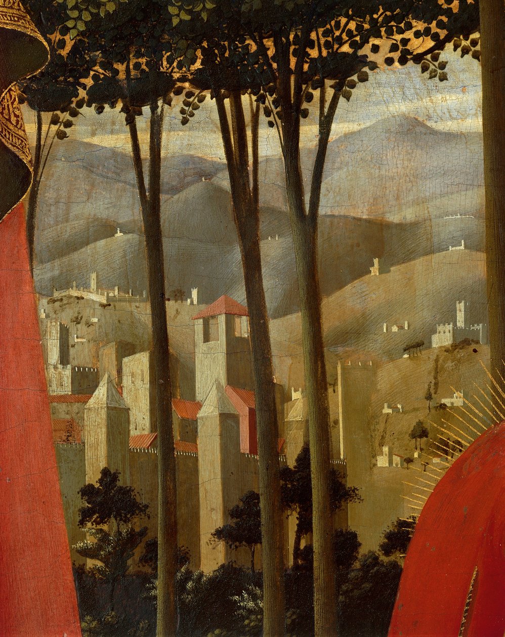पवित्र त्रिमूर्ति के क्रॉस या वेदी के टुकड़े से बयान (विस्तार), c.1432 (लकड़ी पर तापमान) द्वारा फ्रा एंजेलिको