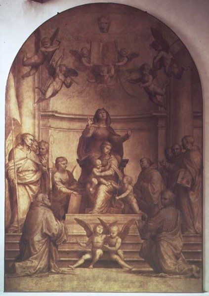 ग्रैंड काउंसिल अल्टारपीस, 1510 (94717-21 भी देखें) द्वारा फ्रा 1472 1517 बार्टोलोमियो