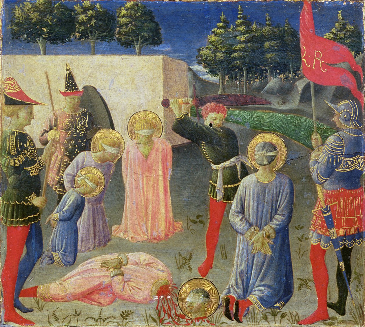 एनालेना वेपरपीस के प्रीडेला से, सेंट कॉसमस और सेंट डेमियन की बेजिंग, c.1434 (पैनल पर तापमान) द्वारा फ्रा एंजेलिको