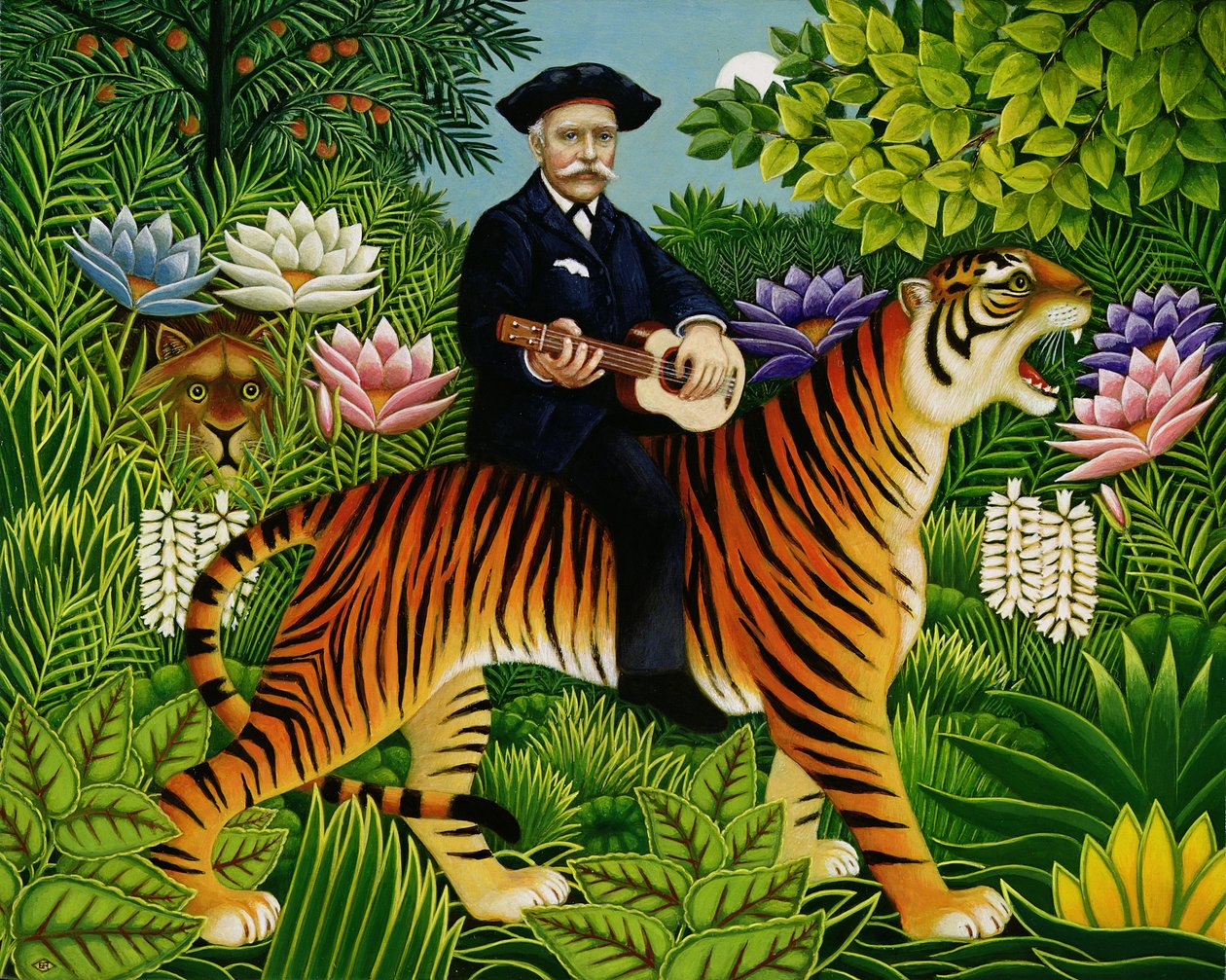 हेनरी रूसिया ड्रीम, 1997 (पैनल पर तेल और तड़का) द्वारा फ्रांसिस ब्रूमफील्ड