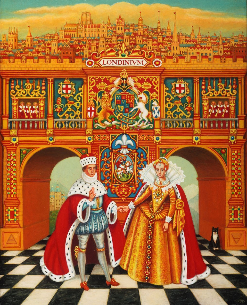 द विंटर किंग एंड क्वीन, 2010 (पैनल पर तेल और तड़का) द्वारा फ्रांसिस ब्रूमफील्ड