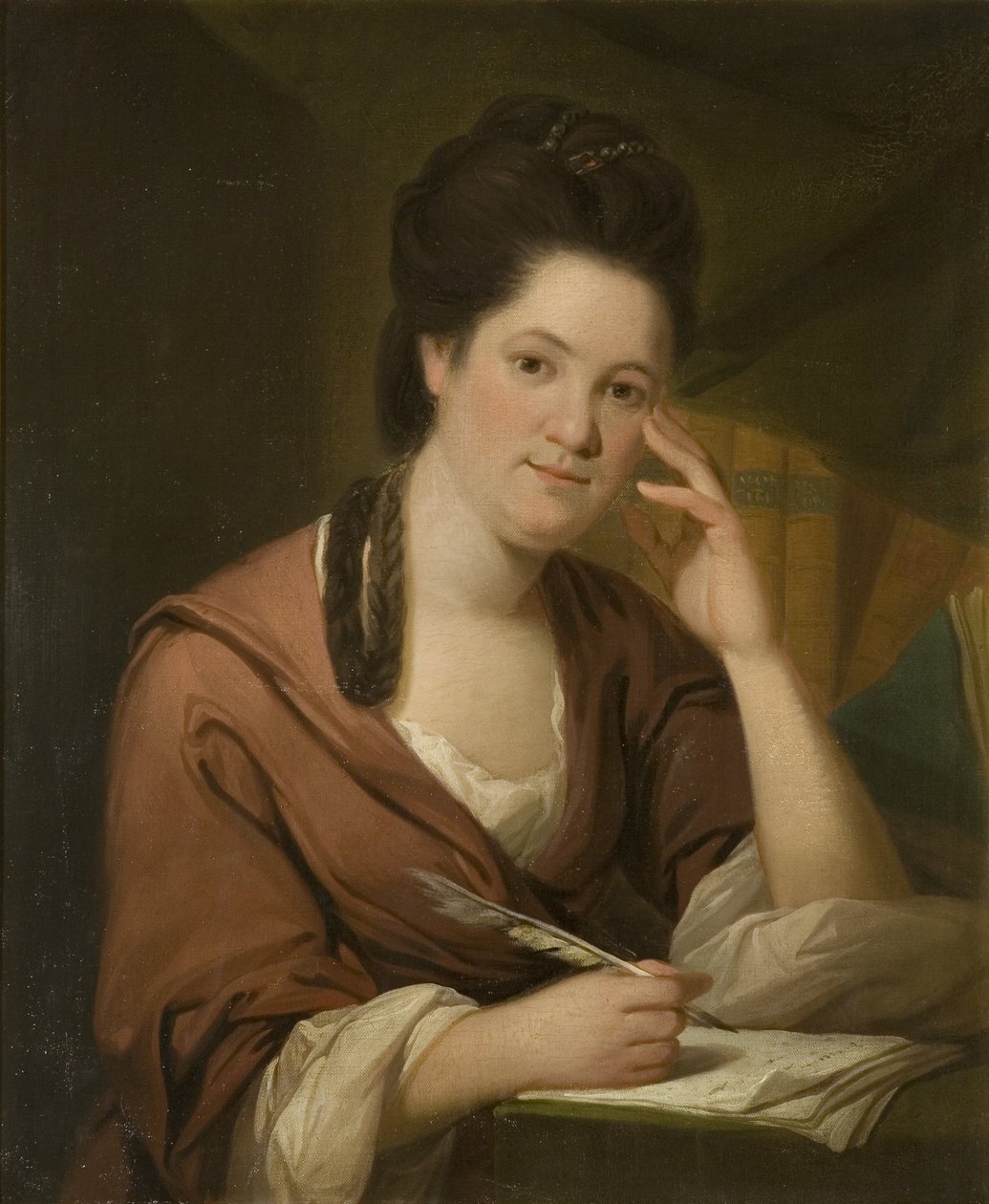 हन्ना मोर का चित्र (b.1745), c.1780 (कैनवास पर तेल) द्वारा फ्रांसिस रेनॉल्ड्स